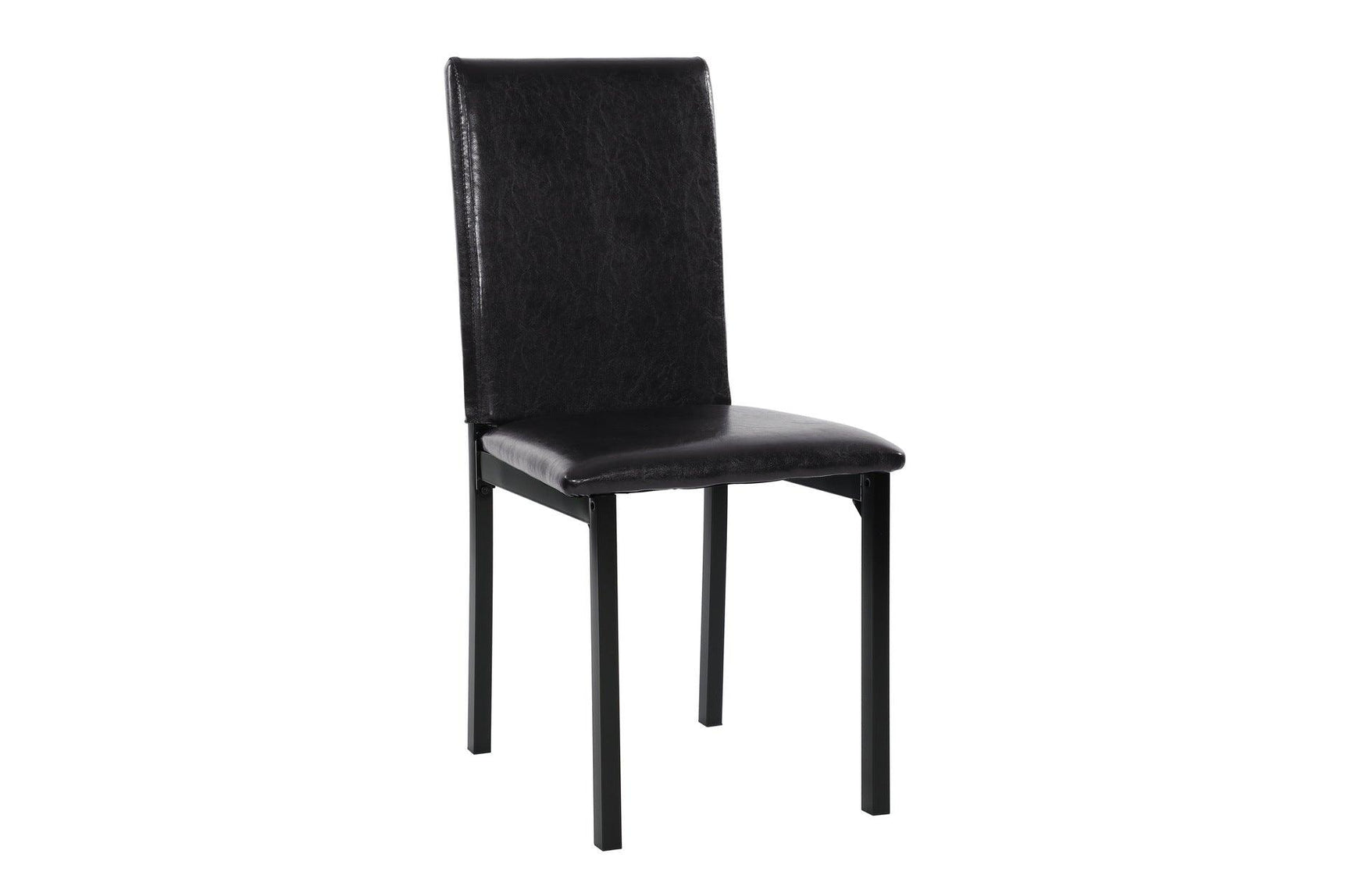 Main side view of Tempe Brown dining table with chairs