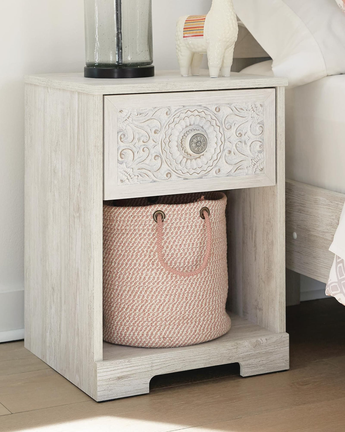 Paxberry Whitewash Nightstand — product view