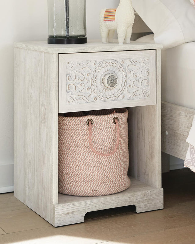 Paxberry Whitewash Nightstand — product view