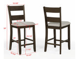 Lester 5-Piece Brown Counter Height Set view 7