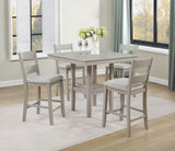 Lester 5-Piece Greige Counter Height Set from Decor Furniture