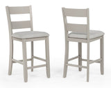 Lester 5-Piece Greige Counter Height Set view 5