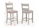 Lester 5-Piece Greige Counter Height Set view 7