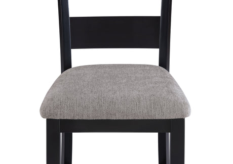 Side angle of Lester Light Gray Counter Height Dining Set
