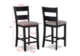 Lester Light Gray Counter Height Dining Set main view with chairs