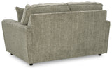 Back view of Cascilla Pewter Loveseat