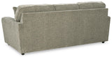 Back view of Cascilla Pewter Chenille Sofa