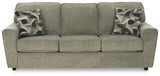Detail view of Cascilla Pewter Sofa upholstery