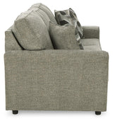 Angle view of Cascilla Pewter Chenille Sofa