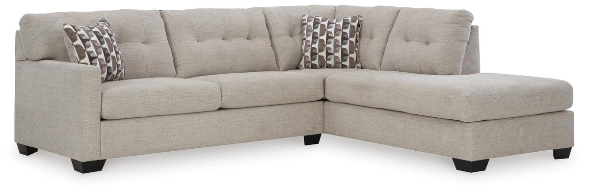Mahoney Pebble 2-Piece Sectional with Ottoman — product image 3