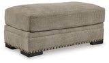 Galemore Quarry Chair and Ottoman set showing seating and upholstery texture