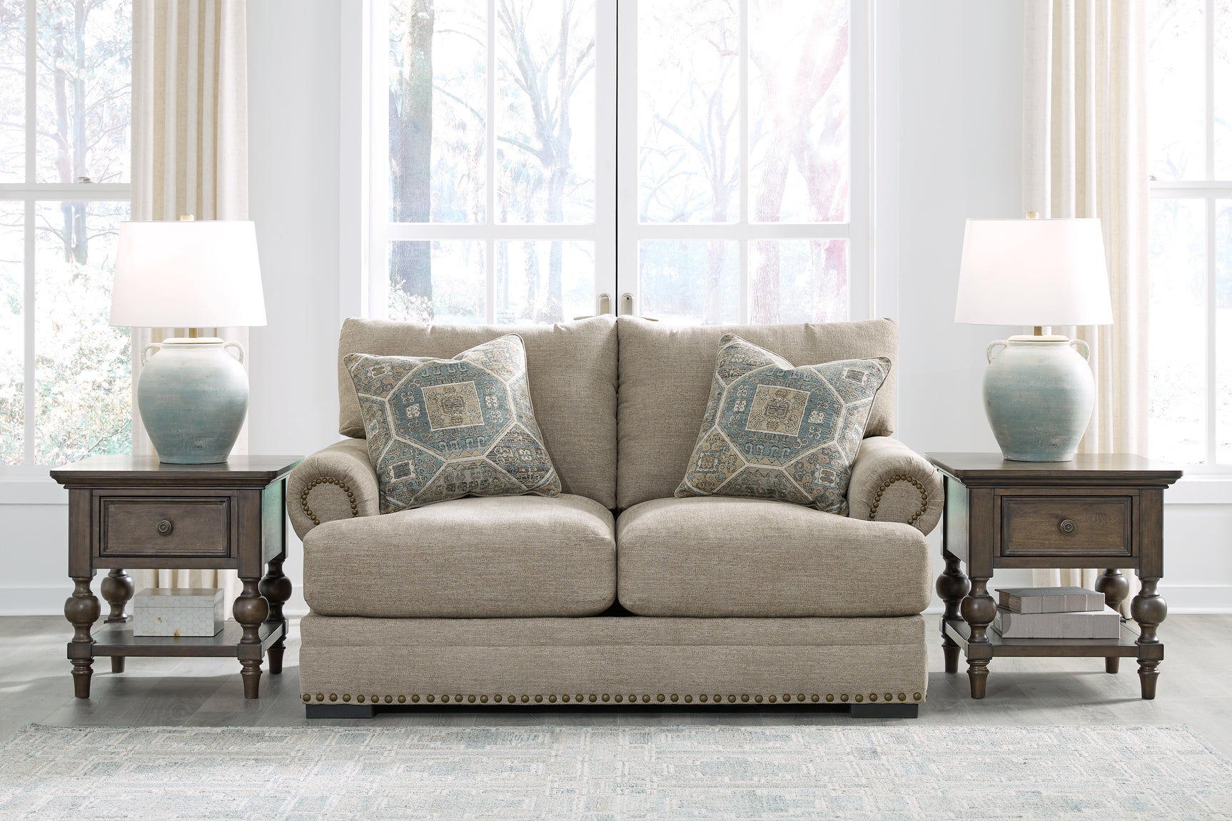 Galemore Quarry living room furniture set in neutral Quarry upholstery