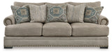 Back angle view of sofa with cushions