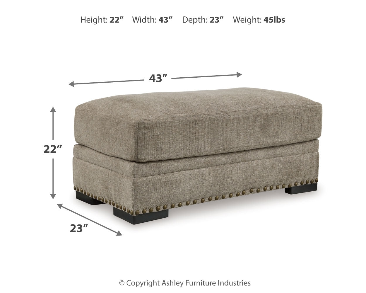 Galemore Quarry Sofa, Loveseat, Chair and Ottoman