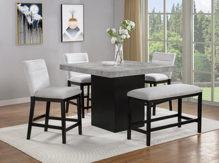 Sebastian Light Gray Counter Height Set from Decor Furniture