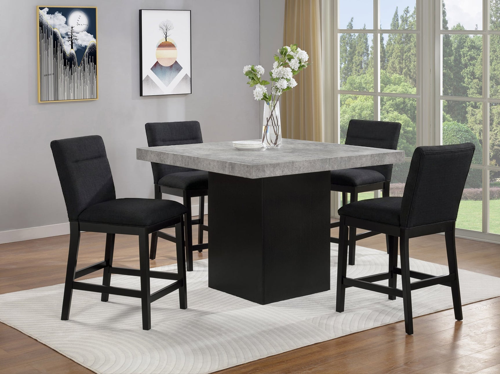 Sebastian Black Counter Height Set view 2