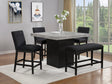 Sebastian Black Counter Height Set from Decor Furniture
