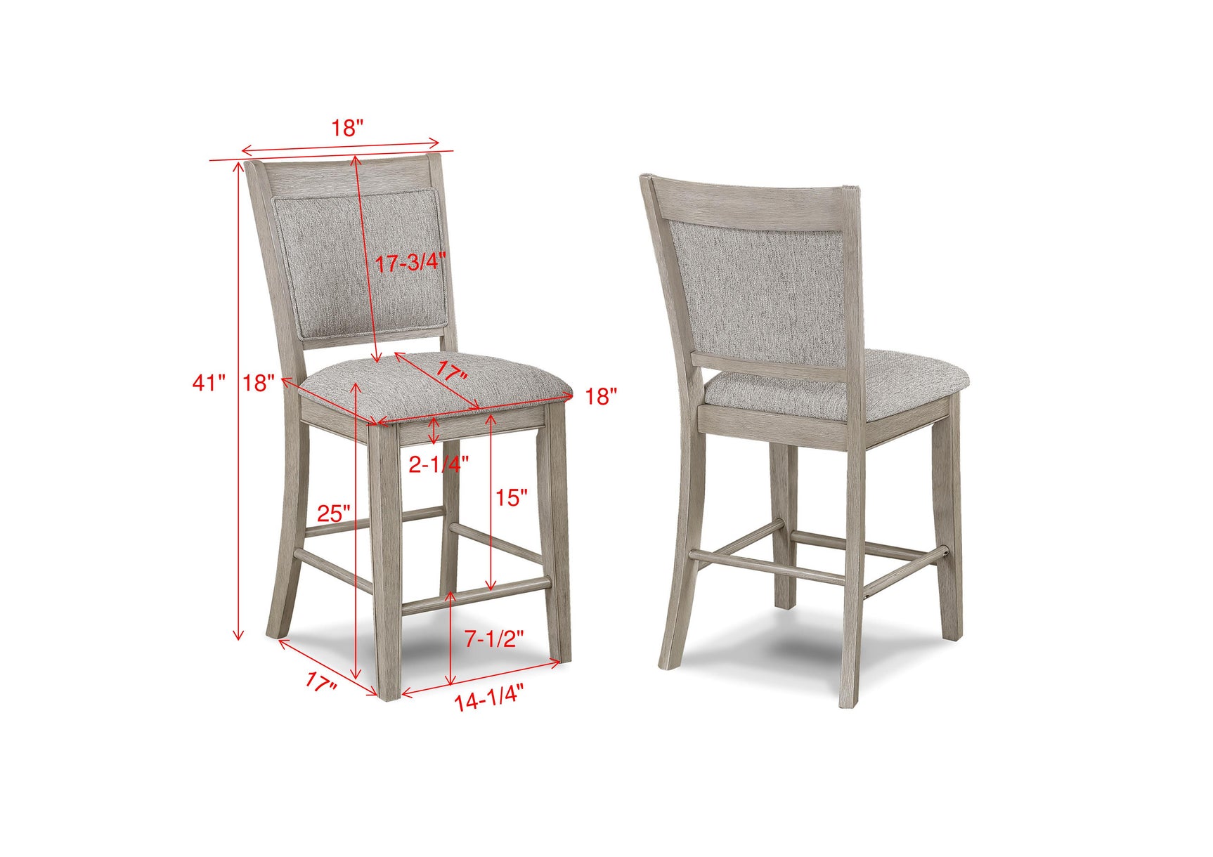 Profile view of side chair