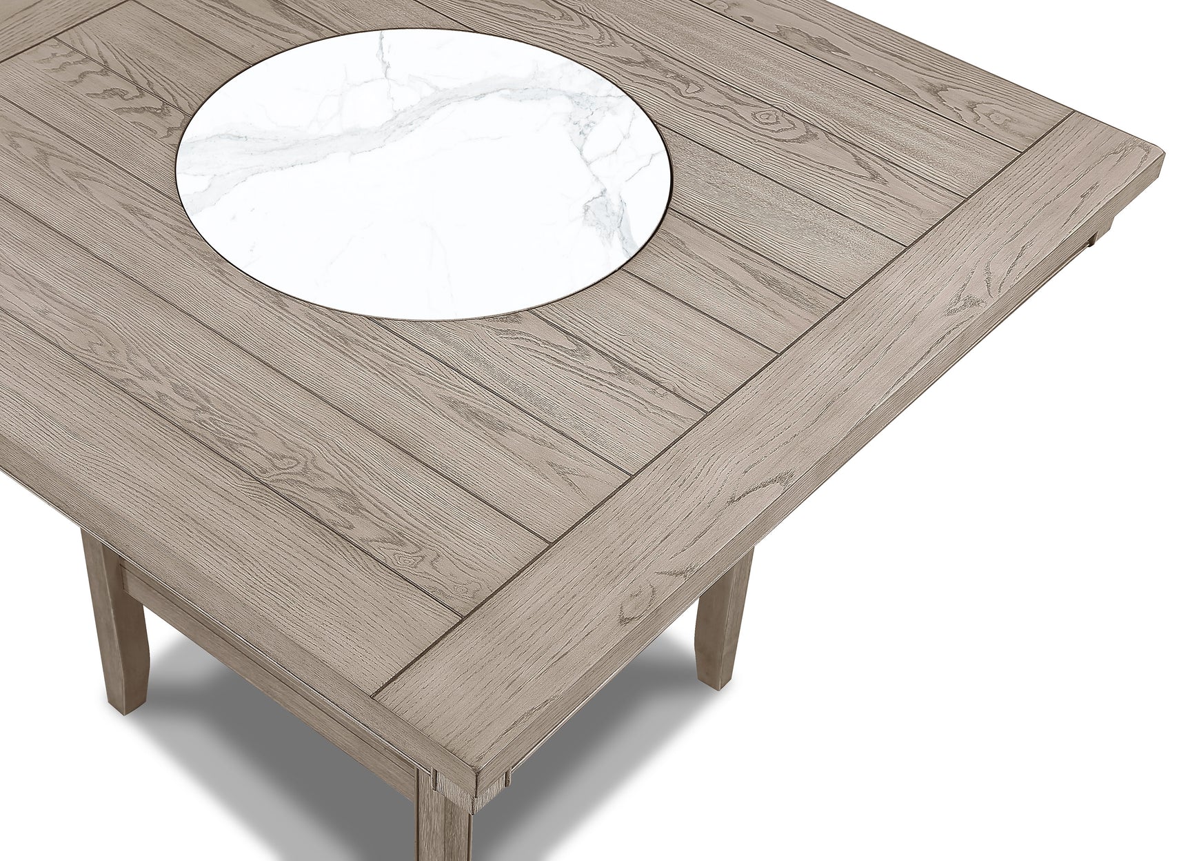 Top-down view of Fulton Gray Marble Top Counter Height Set table
