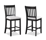 Side view of Salvador counter height dining set highlighting chair design