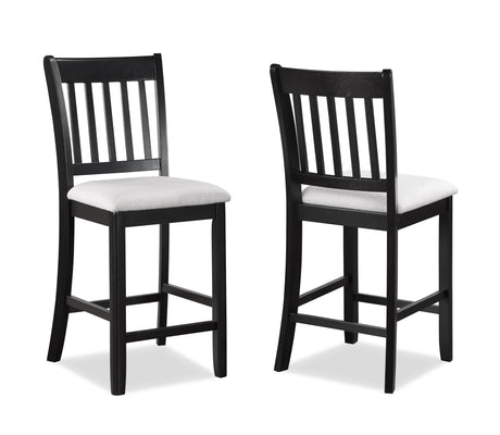 Side view of Salvador counter height dining set highlighting chair design