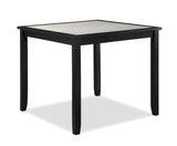 Side angle view emphasizing chair and table leg design