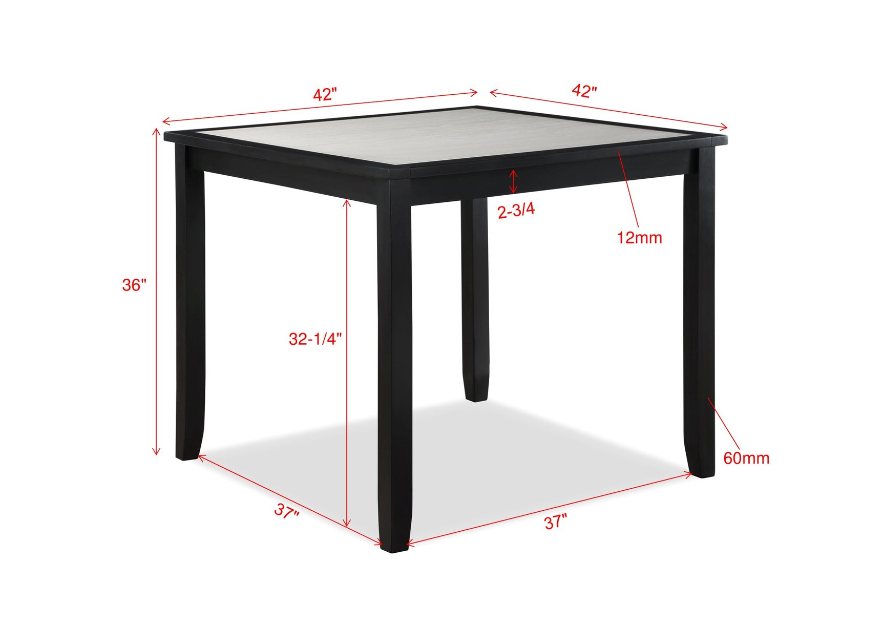 Another front view of Salvador counter height dining set in room setting
