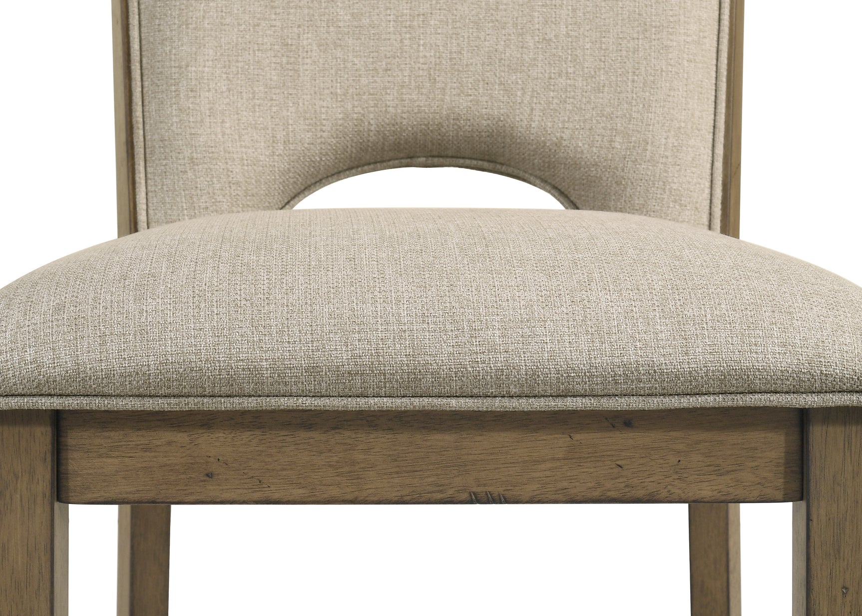 Side view of Cockrell Light Brown Dining Bench