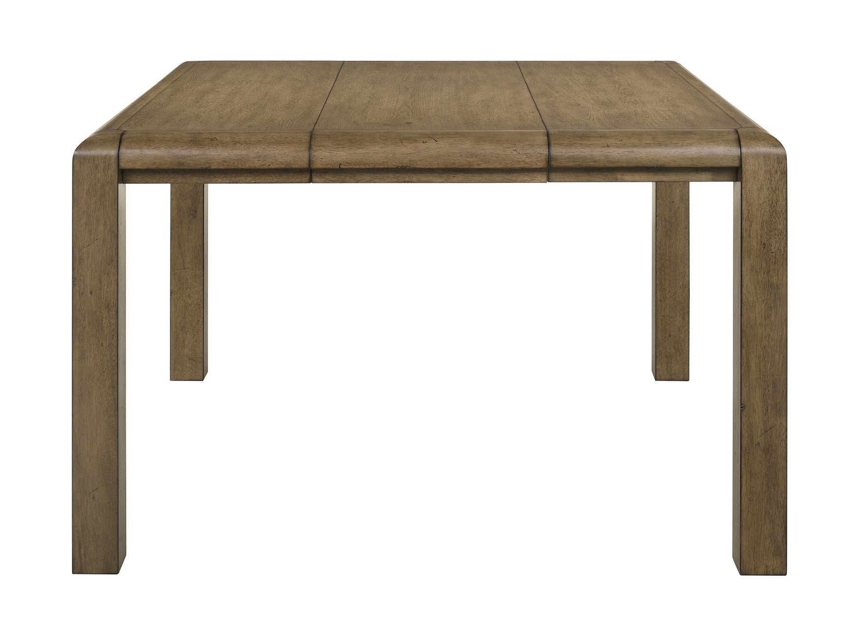 Side view of Cockrell Light Brown Counter Height Dining Table and Chairs