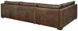 Kiessel Chocolate Leather 2-Piece Sectional - Ella Furniture