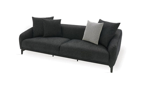 Maison Black 3-Seater Sofa side perspective view