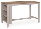 Harperfeld Natural/Gray Counter Height Dining Table — angled view