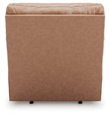 WillowBend Caramel Faux Leather Recliner chair back view