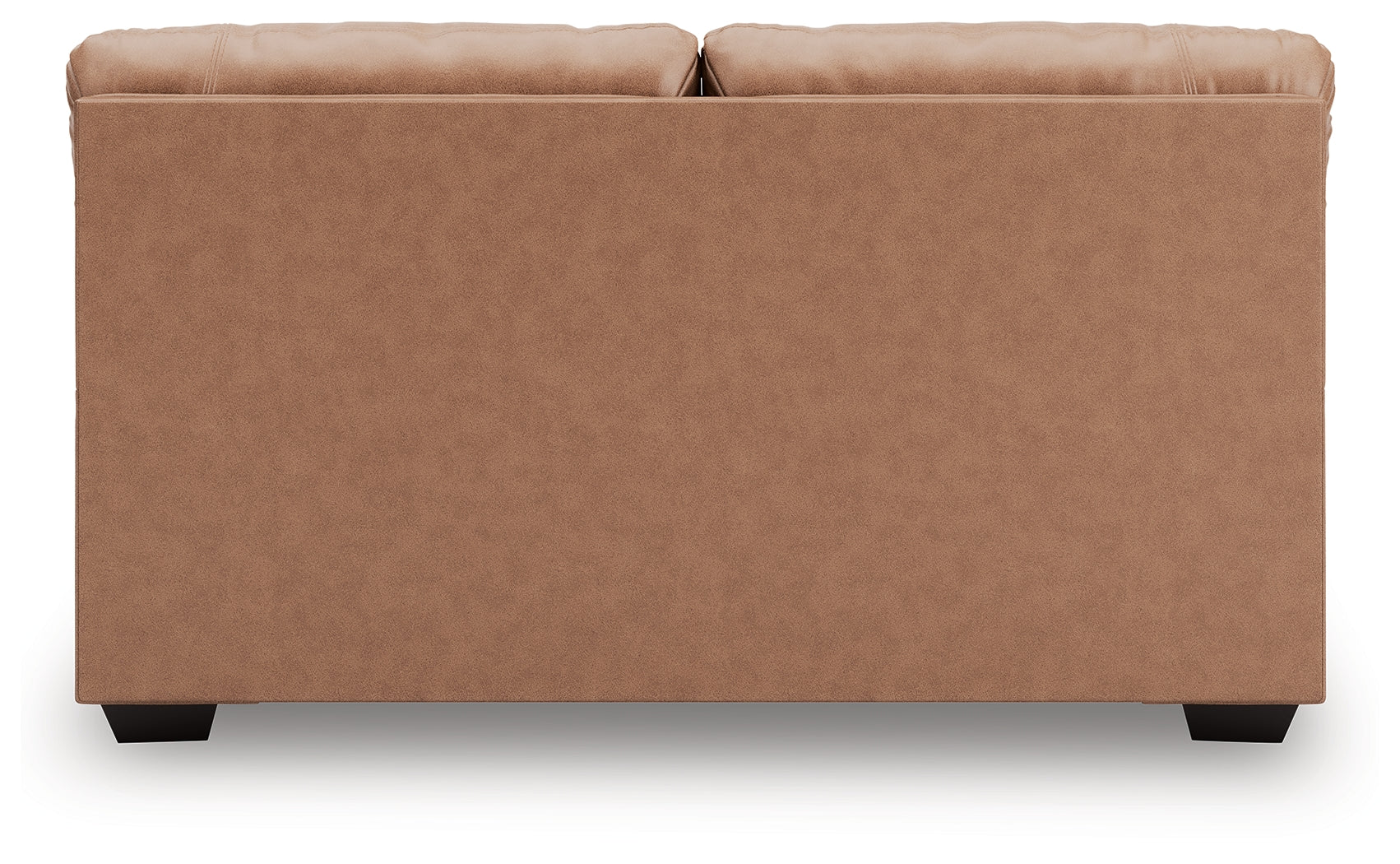 WillowBend Caramel Faux Leather Loveseat