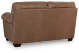 WillowBend Caramel Sofa and Loveseat set back side view