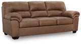 WillowBend Caramel Sofa and Loveseat set angled main view