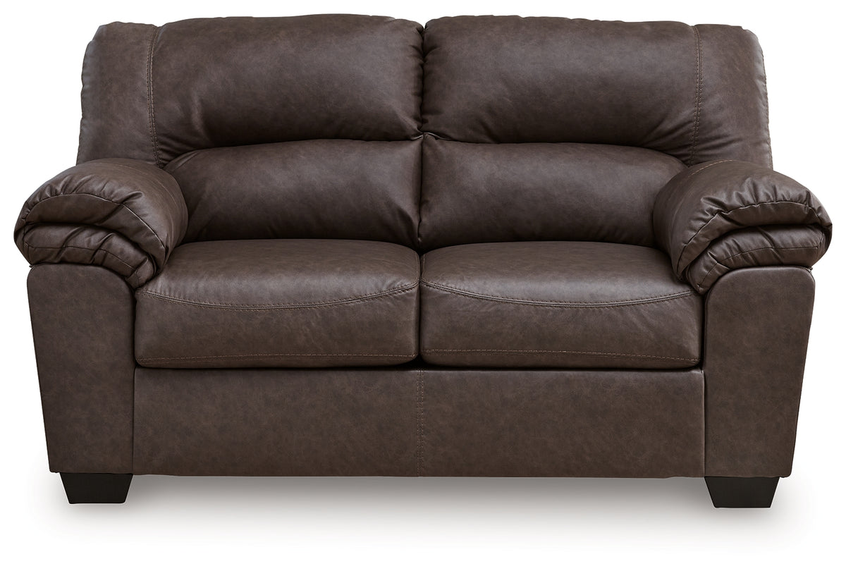 WillowBend Umber Sofa and Loveseat detail view