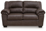 WillowBend Umber Sofa and Loveseat detail view