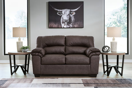 WillowBend Umber Sofa and Loveseat detail upholstery
