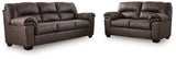 WillowBend Umber Sofa and Loveseat side view