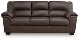 WillowBend Umber Sofa and Loveseat detail close-up