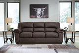 WillowBend Umber Sofa and Loveseat front angled view