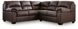 Main front view of WillowBend Umber sectional sofa