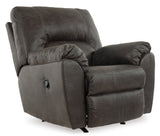 Room view showing Tambo Pewter 2-Piece Sectional Sofa with Recliner setup