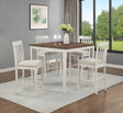 Brody 5-Piece White Brown Counter Height Set from Decor Furniture