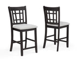 Side view of Hartwell Charcoal Black Counter Height Side Chair