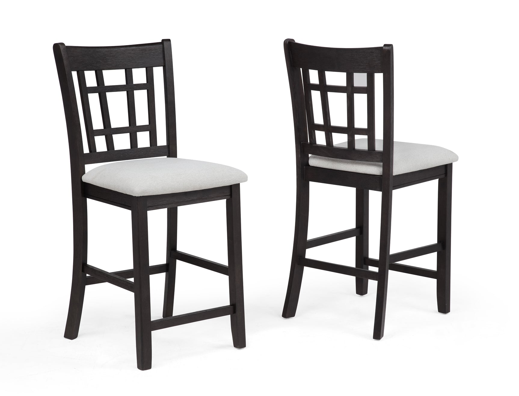 Side view of Hartwell Charcoal Black Counter Height Side Chair