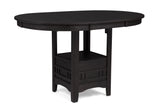 Side view of Hartwell Charcoal Black Oval Counter Height Dining Table