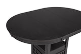 Detail view of Hartwell Charcoal Black Oval Table surface and finish