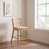 Fabra Cane Back Counter Height Chair Honey Wheat Set of 2 — product image 2